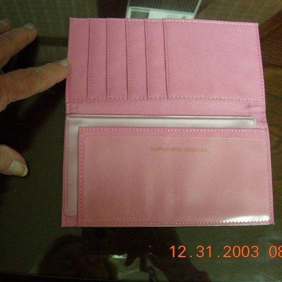 Pink Checkbook Cover from Bradford Exchange, NEW - Picture 1 of 2